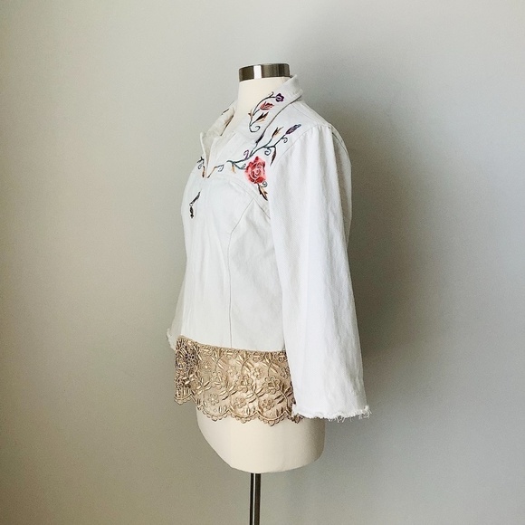 ROPA Hairston Roberson Western Embroidered Denim Full Zip Jacket USA Made‎ - Picture 13 of 16